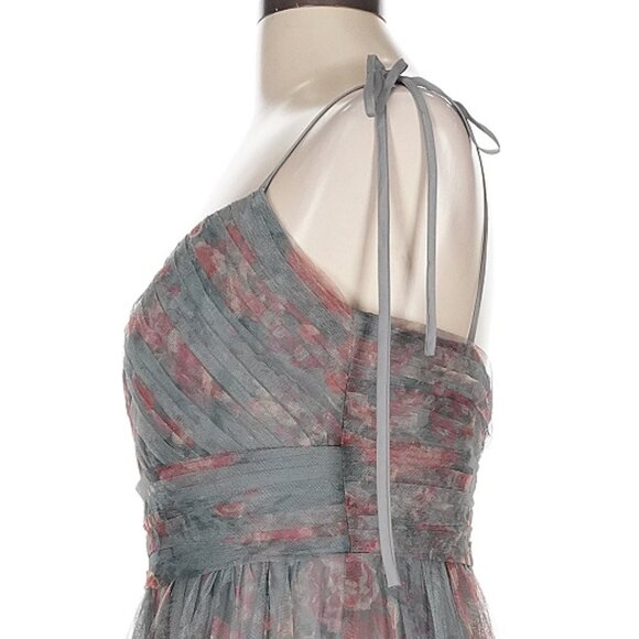 Marchesa Notte Floral Gauzy Dress - Picture 5 of 8